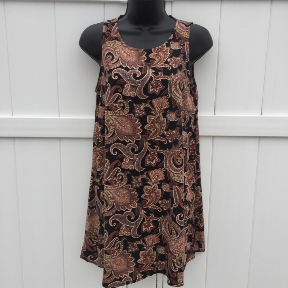 Forever 21 Sleeveless Mini Dress. Black & Brown. S